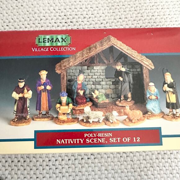 Lemax Village Collection 1999 Poly Resin Nativity Scene Set of 12 Pieces Total - Picture 2 of 7